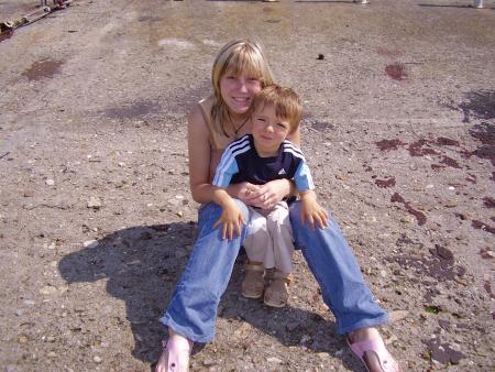 Mon filleul and me a la mer